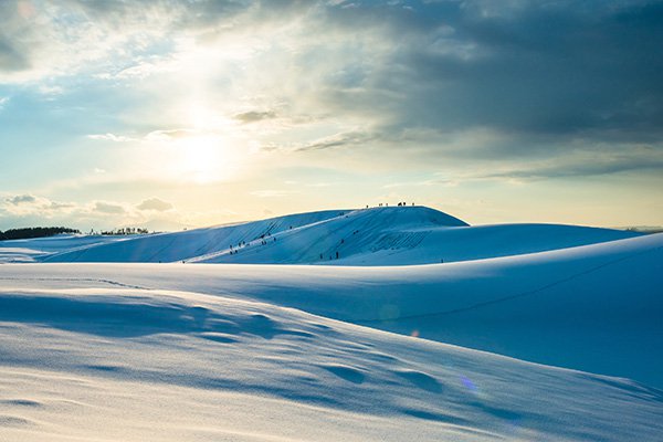 鳥取砂丘の冬景色